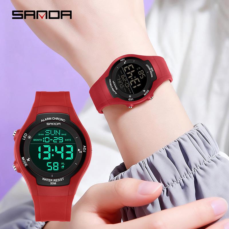 Sanda Waterproof Multifunctional Sports Watch for Teenagers and Students