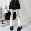 70cm Over Knee Japanese JK Uniform Leg Warmers Korean Lolita Winter Girl Women Knit Boot Socks Pile Up Socks Foot Warming Cover