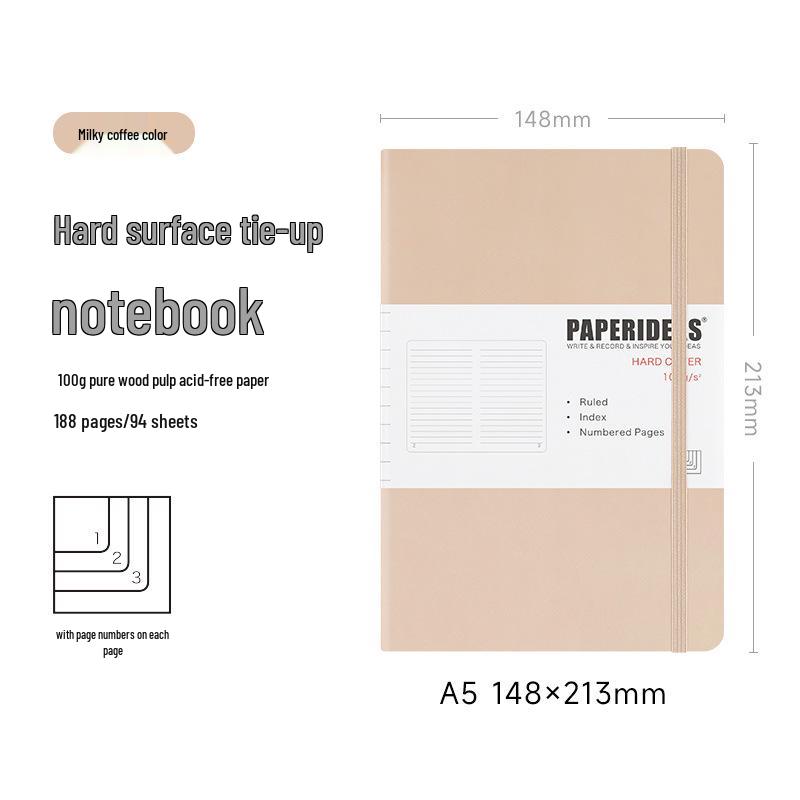 

Блокнот PAPERIDEAS A5 в твердій обкладинці з ПУ шкіри в клітинку Blank Pages