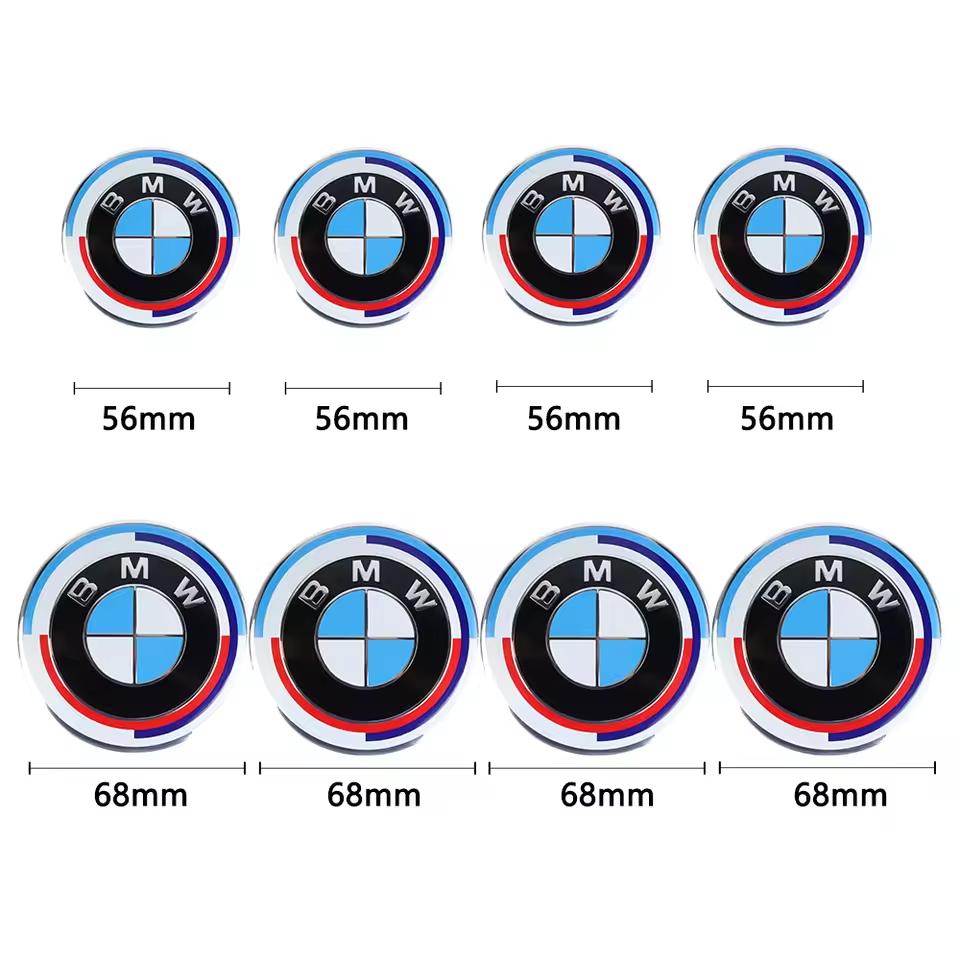 4ks 56/68mm Styling auta Středové krytky nábojů kol Kryty ráfků pro BMW E36 E46 E53 E90 E60 E61 E93 E87 X1 X3 X5 F30 F20 G30