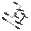 1 10 RC Servo Mount with Hydraulic Steering Link Aluminum Alloy Lightweight Adjustable Damping for SCX10 Models Black