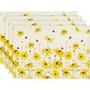 Spring & Summer Floral Linen Placemats – Heat-Resistant Fabric Table Mats for Home & Restaurant