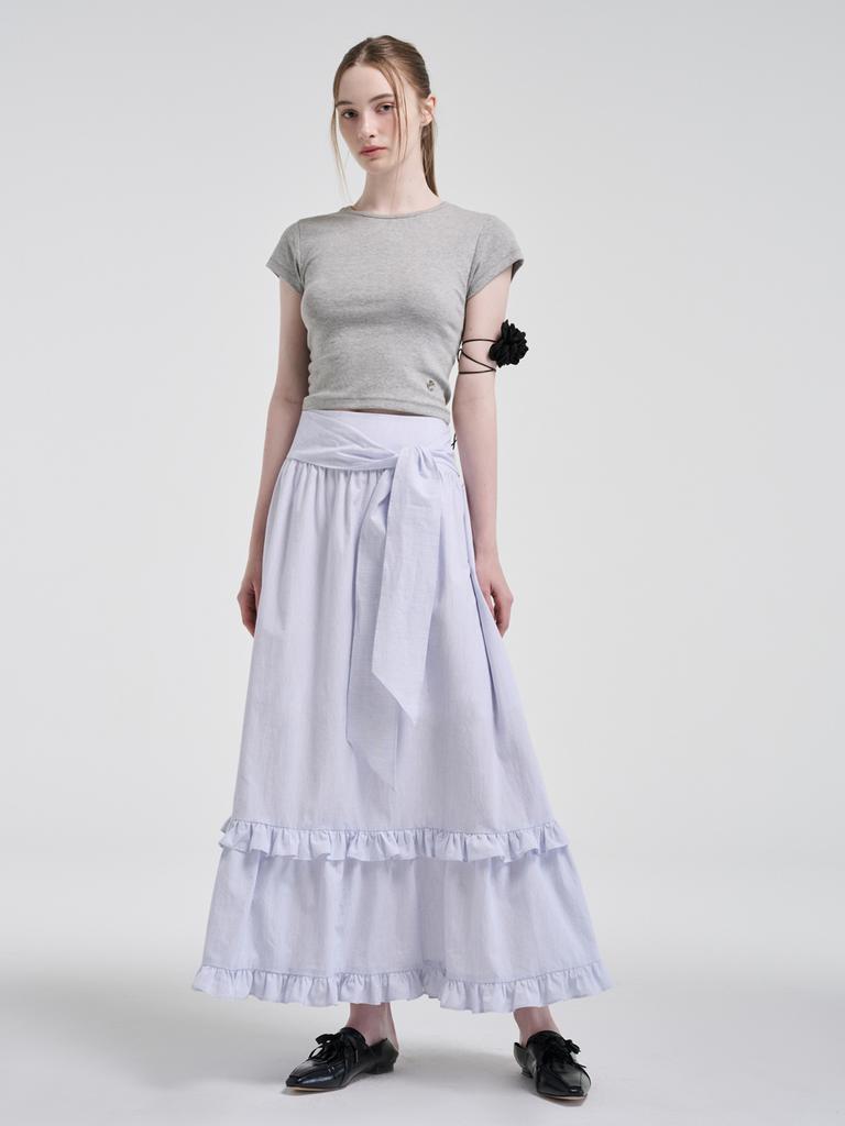 ETMON Cap Sleeve T-Shirt, Melange Gray