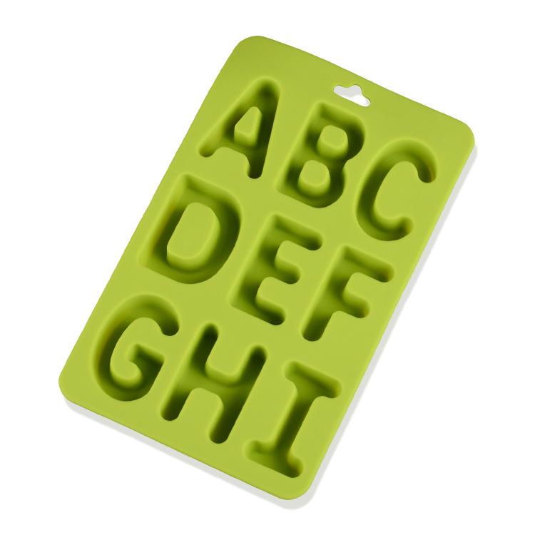 

26 больших английских букв в форме силиконовых украшений для шоколада, инструменты для украшения торта, кухонные принадлежности для печенья, формы для выпечки