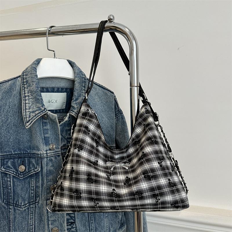 

Bow polka dot backpack women s 2025 new fashion multi-functional tote bag casual large-capacity backpack чёрный