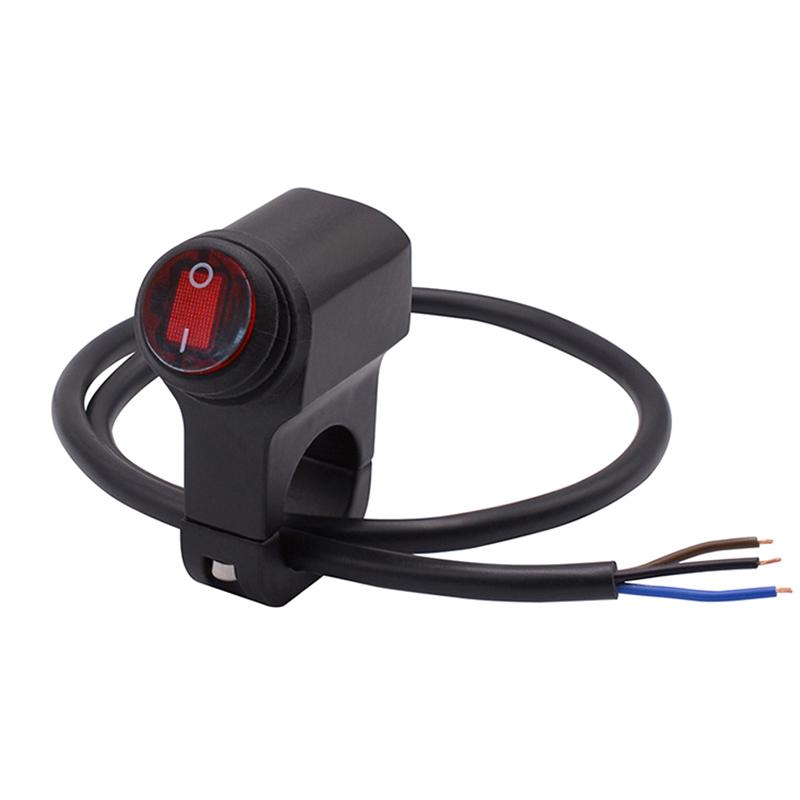 1ks příslušenství pro motocykly z hliníkové slitiny Vypínač Zapnutí/Vypnutí Vodotěsné světlomety Bodové mlhové světlo Spínač světla na řídítkách motocyklu