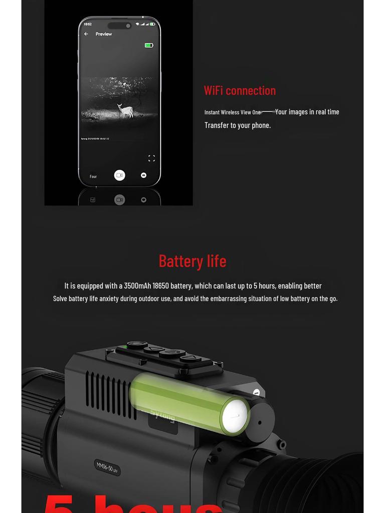 SYTONG MM06-50LRF HD Night Vision Thermal Monocular with Range Calculation