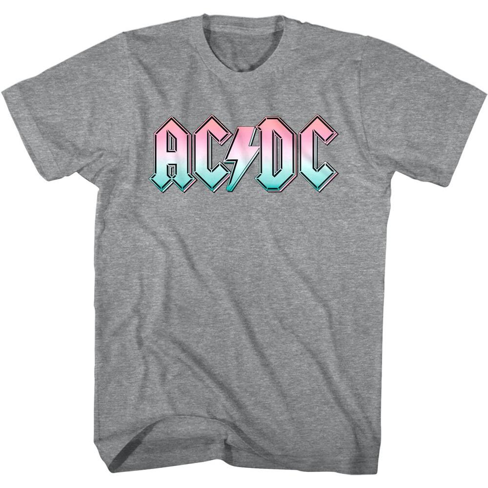 ACDC Pastel Logo Men's T Shirt Metal Rock Band Album Concert Tour Merch Tee