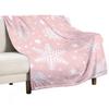 Christmas Snowflake Print Flannel Blanket For Living Room Bedroom Sofa Nap Cover Blanket