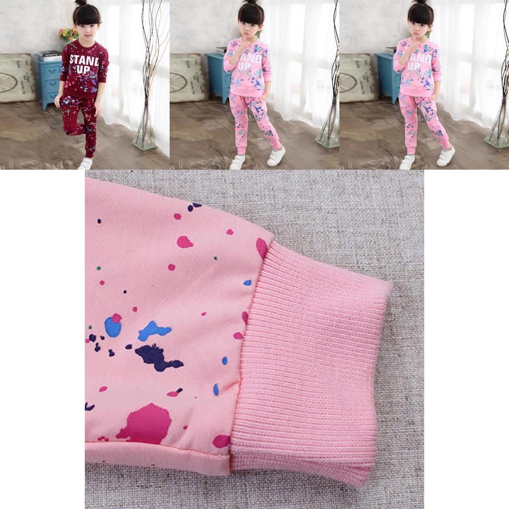 Miękki i oddychający strój dla małych dzieci, dziewczynek i niemowląt ze bluzą i spodniami