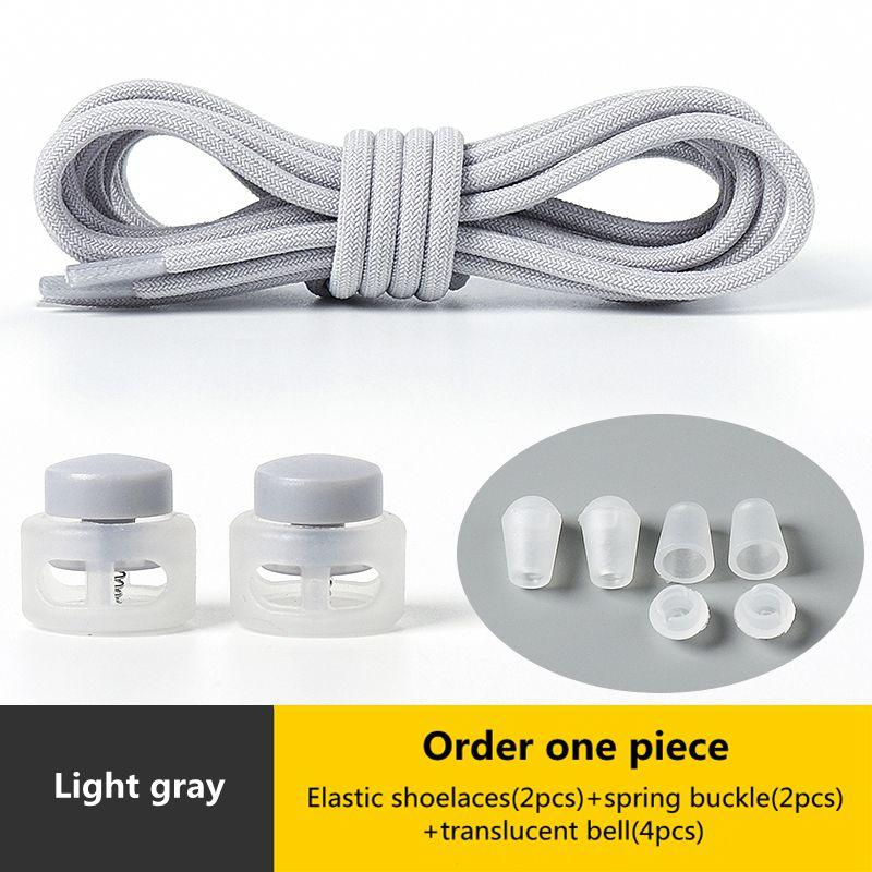 Elastic Round Lock Shoe Laces No Tie Shoelace Children's Sneakers Shoelaces Without Ties Kids Adult Laces for Shoes Shoestrings
