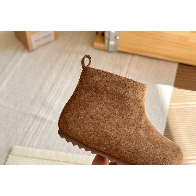 Kids Korean Style Ankle Boots For Boys Girls Winter Warm Non Slip