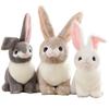 Easter Gift Soft Plush Rabbit Toy Stuffed with PP Cotton Eco-Friendly Lifelike White Stress Relief Plush Animal Stuffed Toys