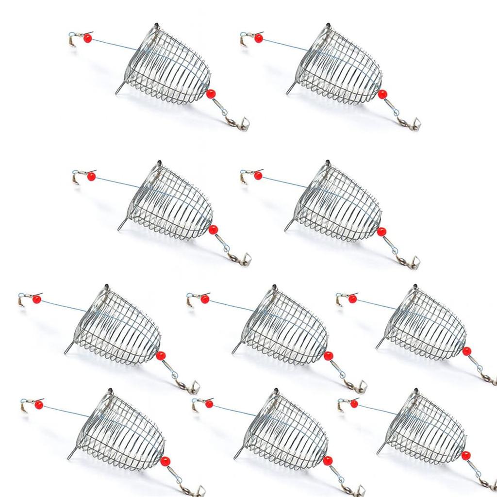 Stainless steel fishing bait basket, large size, basket type, opening/closing