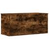 Chest In Smoked Oak Finish 100 X 42 X 46 Cm Wood Based Material