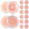 12Pcs Silicone Nipple Covers, Reusable Breast Pasties for Women, Invisible Chest Pads for Backless Dresses & Bathing Suits