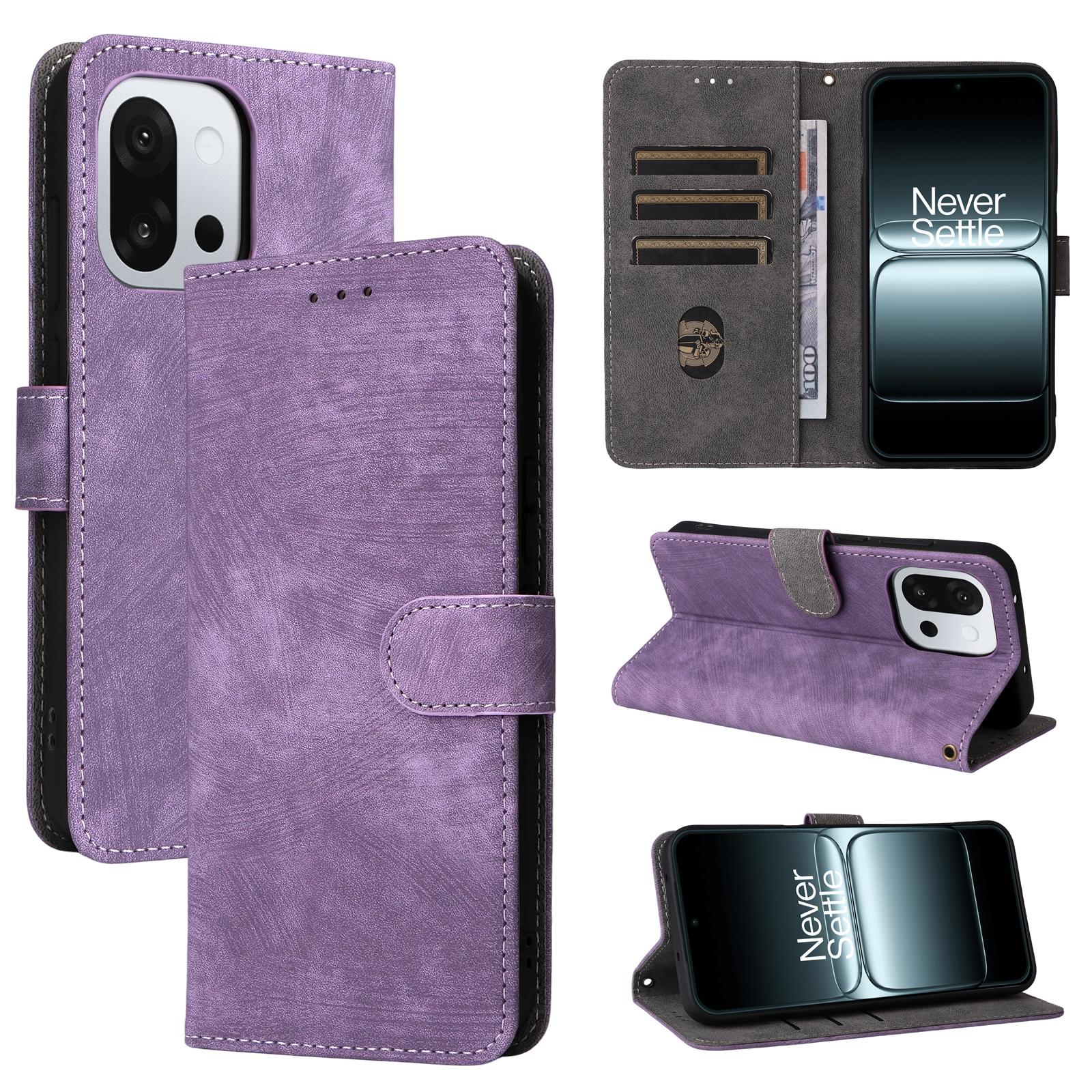 

Флип-чехол для OnePlus 13T из искусственной кожи, полная защита корпуса с [блокировкой RFID], противоударный прочный ретро чехол для телефона for OnePlus 13T фиолетовый