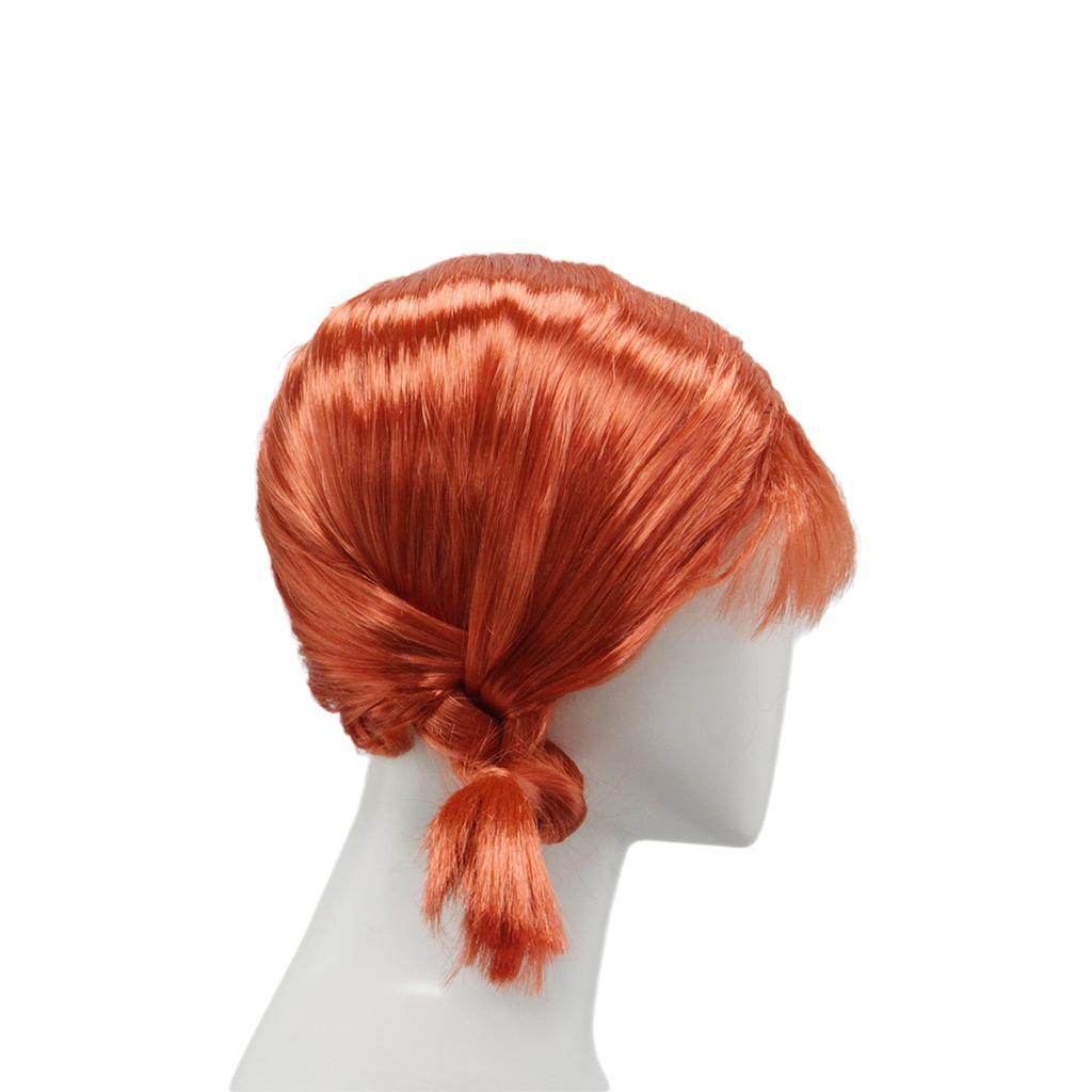 Orange Upturned Double Ponytail Anime Cosplay Synthetic Wig, Eye-catching Party Hairstyle Accessory, Unique Styling Item