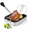 Kitchen Stainless Steel Turkey Baster with 2 Marinade Needle and Cleaning Brush