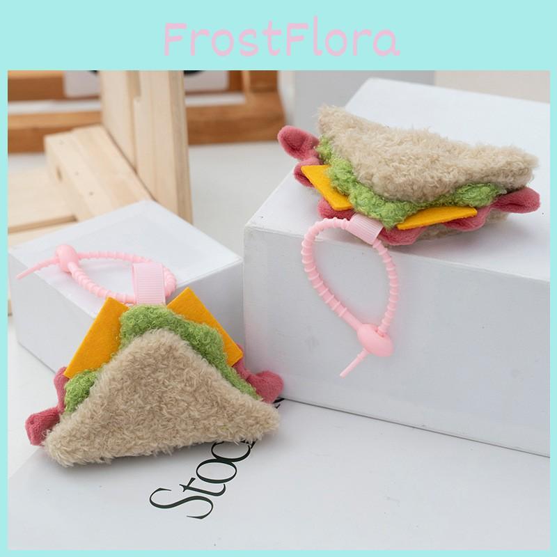 Hamburger Fries Cute Plush Toy Keychain With Pp Cotton Filling Teens For