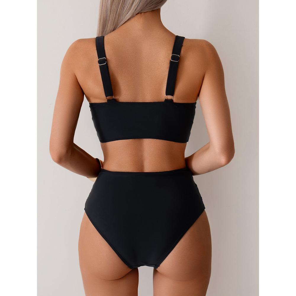 OFTBUY 2025 Nové letní sexy barevné stylové plavky Dámské 2dílné bikiny Set Odnímatelná podprsenka Wickedwrap Plážové plavky Dámské