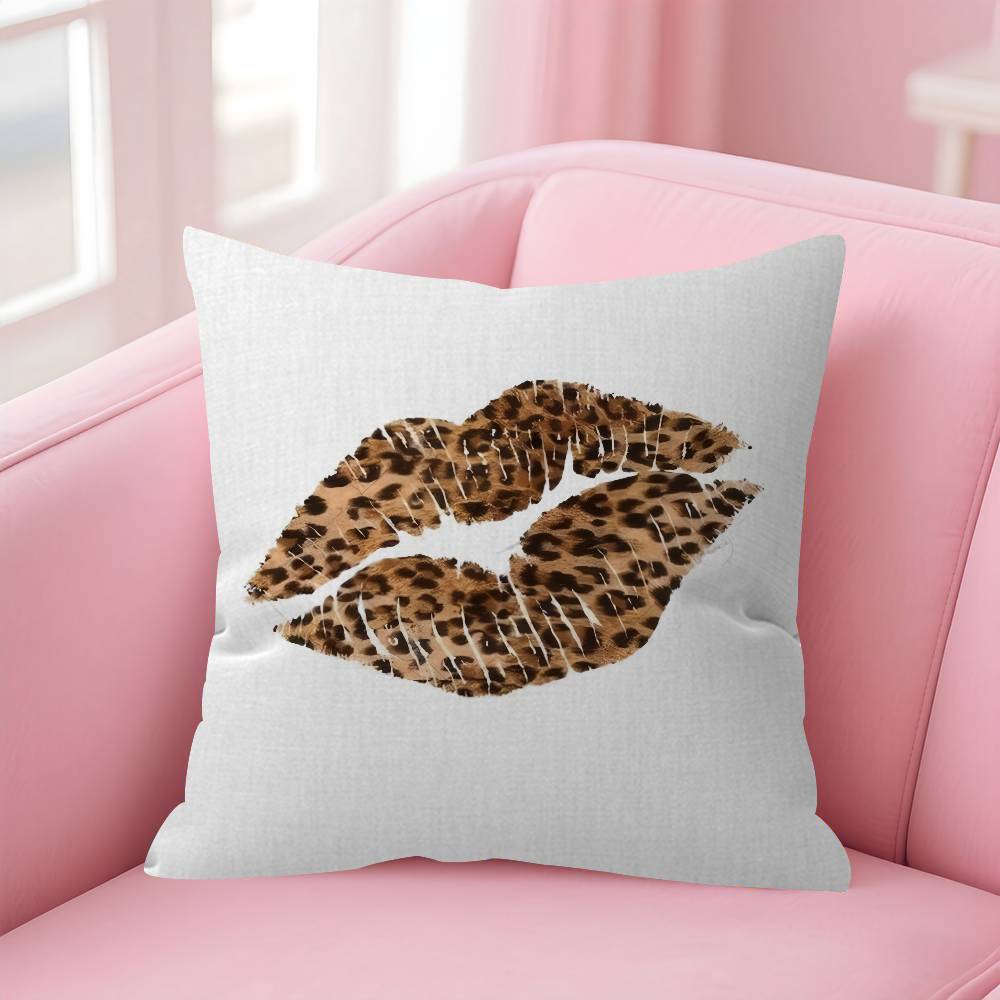 Fashion Cool Leopard Print Personalized Picture Text Home Decorative Pillows Household Gifts 45X45Cm
