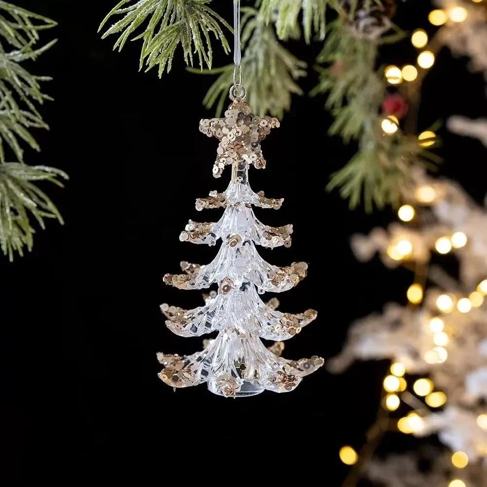 3Pcs DIY Christmas Ornament Set Acrylic Christmas Hanging Ornaments New Year Party