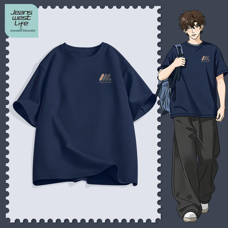 

JEANSWEST LIFE Men s Pure Cotton Short-Sleeve T-Shirt L