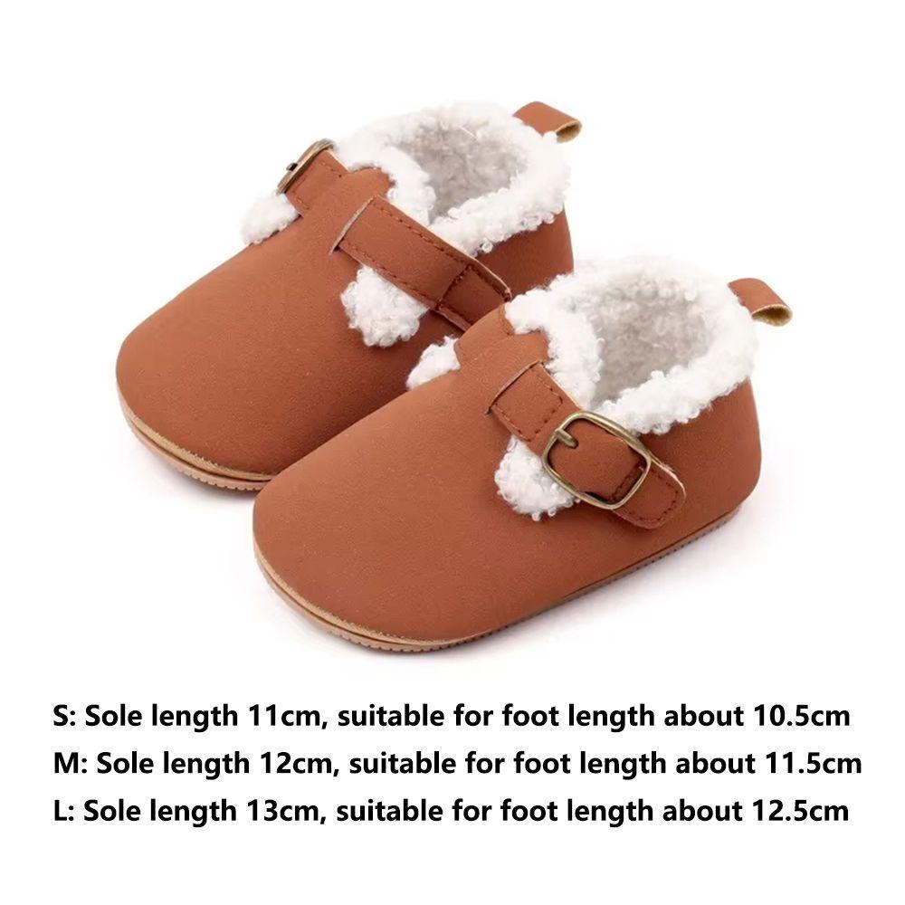 Fleece Lining Baby Walking Shoes Winter Soft-soled Prewalker Cute First Walker Shoes Outdoor