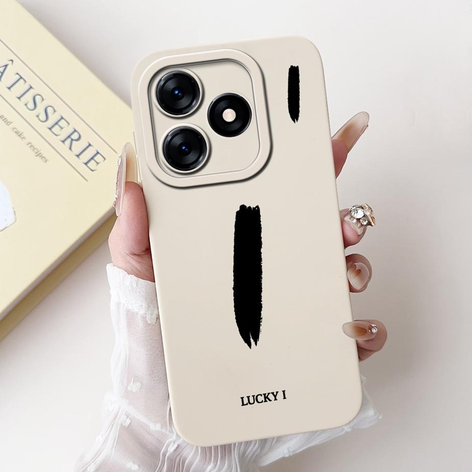 For Tecno Spark 10 4G Case Spark 10C Fashion Lucky Letters Cover Matte Phone Case For Tecno Spark 10 Pro KI7 Spark10 Soft Fundas