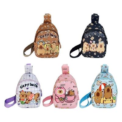 Crossbody Bag for Kids Teens Capybara Slings Bag Backpack Small Chest Bag Travel Bags Fashion Fannys Pack Gifts Unisex