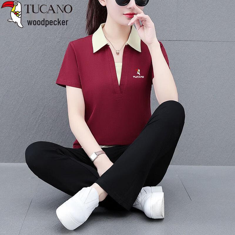 Woodpecker Women s Pure Cotton Two-Piece Sportswear Set 3XL