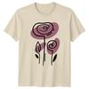 Minimalist Abstract Rose Line Art T-Shirt Abstract Floral Botanical Art Birthday