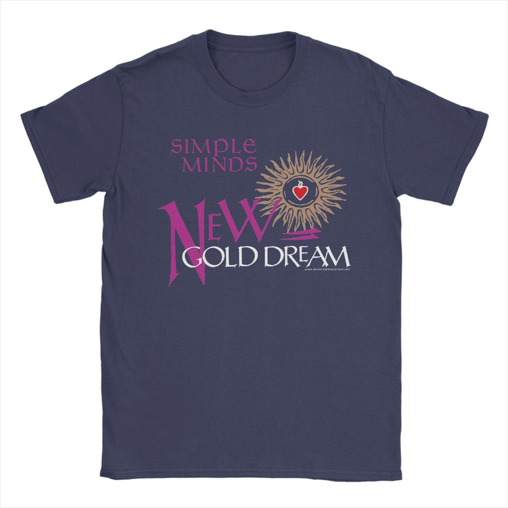 Herren T-Shirt Simple Minds New Gold Dream Geniales Baumwoll-T-Shirt Kurzarm T-Shirt Rundhalsbekleidung Geburtstagsgeschenk