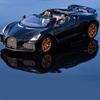 1/32 Bugatti Mistral W16 Alloy Sports Car Model Diecast Metal Toy Racing Car Model Simulation Sound and Light Childrens Toy Gift