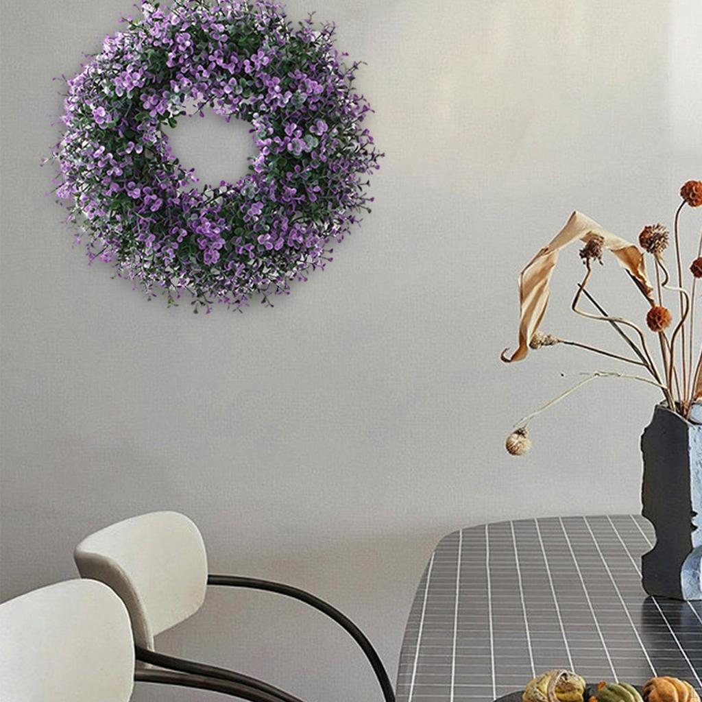 Artificial Garland Floral Hoop Green Leaves Wreath Simulation Wreaths for Home Decor