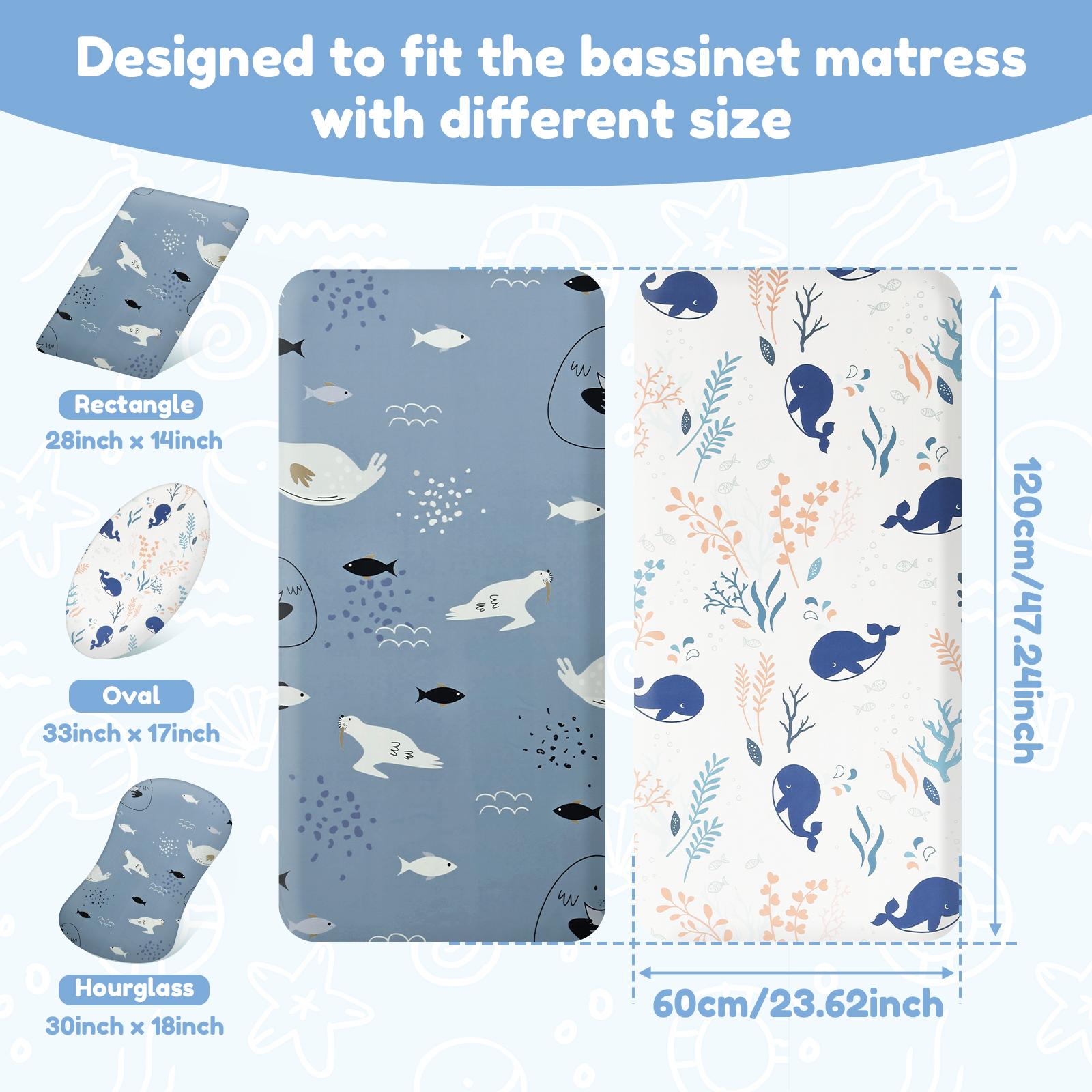 

2Pcs Baby Fitted Sheets 120x60cm Elastic Toddler Crib Sheets Microfiber Breathable Fitted Crib Sheet Comfortable Baby Accessory