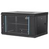6U Wall Mount Network Server Cabinet, 15.5'' Deep, Server Rack Cabinet Enclosure, 200 lbs Max. Ground-mounted Load Capacity, with Locking Glass Door