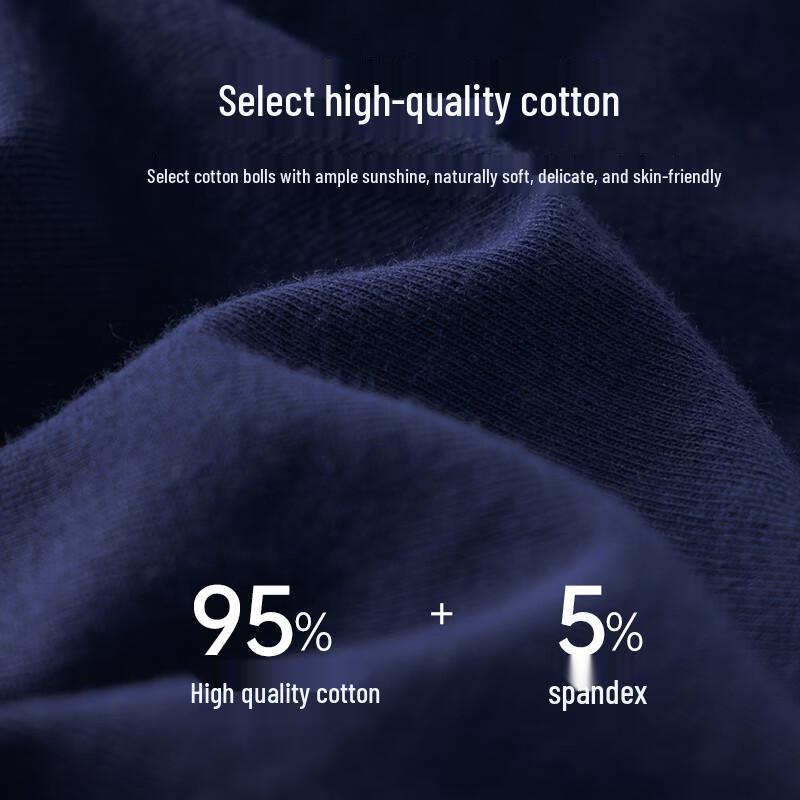 Yiershuang Men's Plus-Size Cotton Boxer Briefs 4-Pack