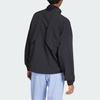 Adidas Gym Pacer All Tonal 3S Logo Print Solid Color Stand Collar Quick-Dry Long Sleeve Jacket Women jackets Black IW8167