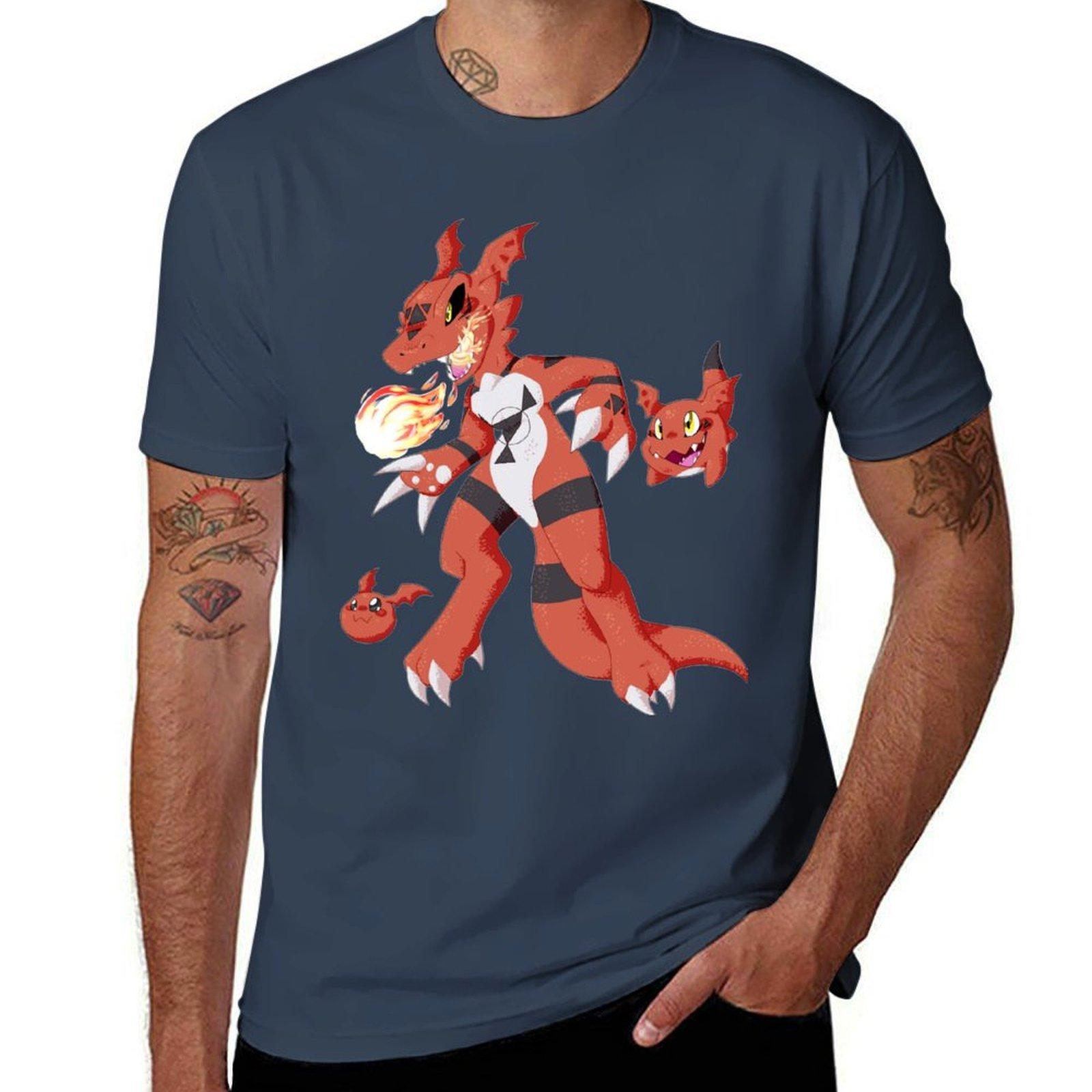 Guilmon Tshirt Stylish Graphic Short Sleeve Top S