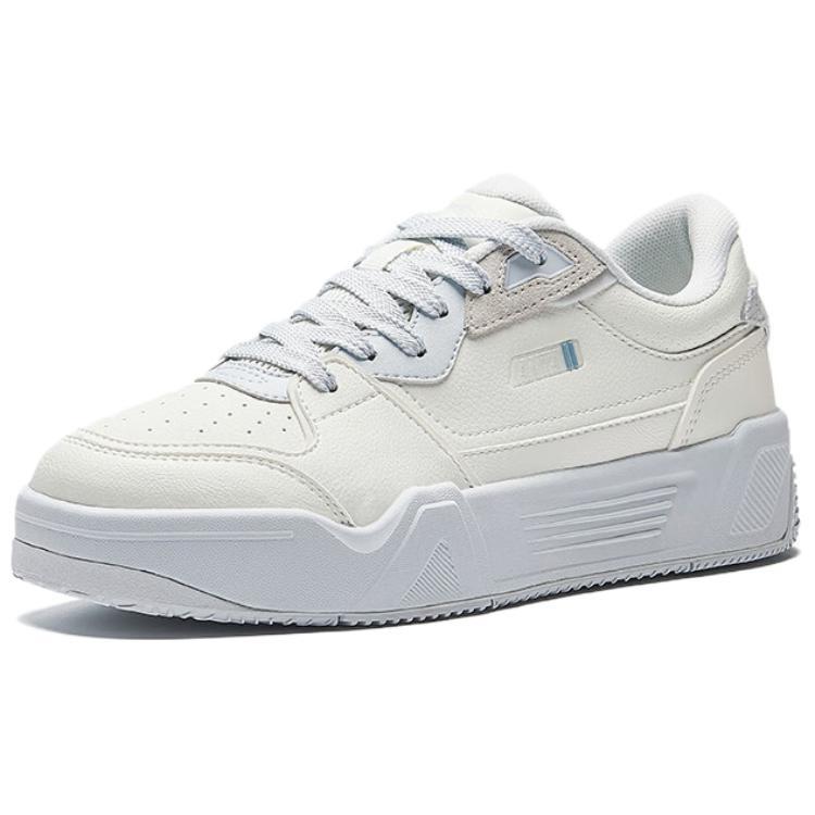 Anta C37 Series Slip Resistant Abrasion Resistant Low Top Skateboard Shoes Women's White Gray 122528027-4