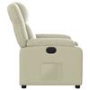 Electric Recliner Chair Cream Synthetic Leather