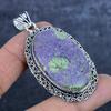 Natural Purpurite Gemstone 925 Sterling Silver Jewelry Pendant 2.60" r1o68