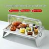 Stainless Steel Food Pan with Folding Rack