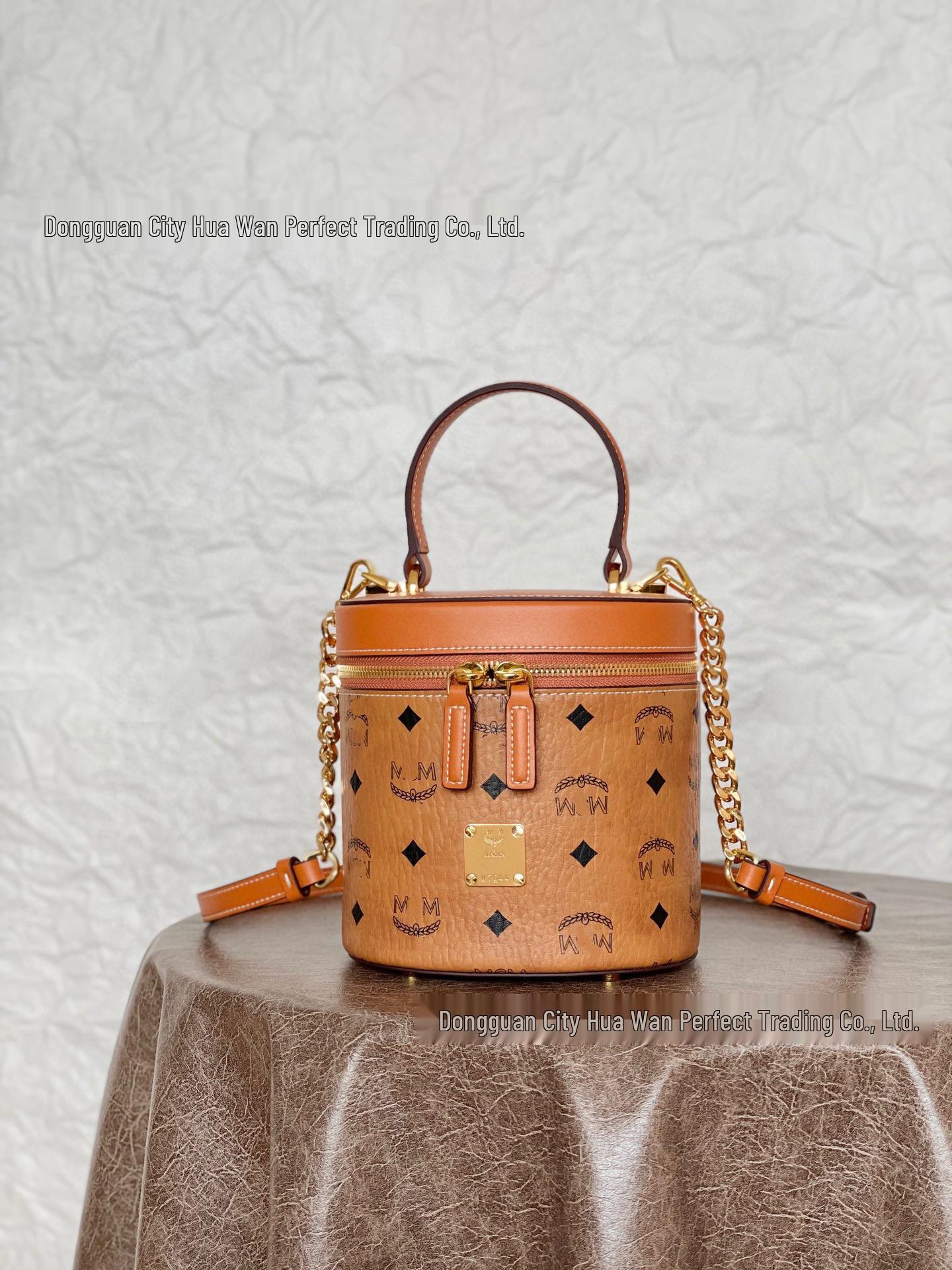 

Сумка-цилиндр с классическим принтом M Brand - Женская сумка через плечо 16x16x14 cm