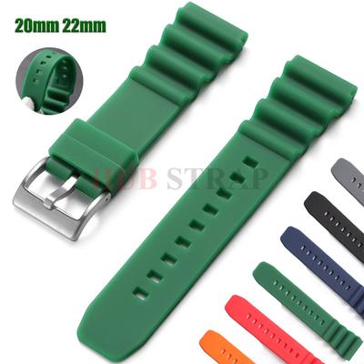 Zachte Siliconen Band 20mm 22mm Sport Duiken Waterdichte Horlogeband voor Citizen voor Seiko Abalone Water Geest Armband Accessoires
