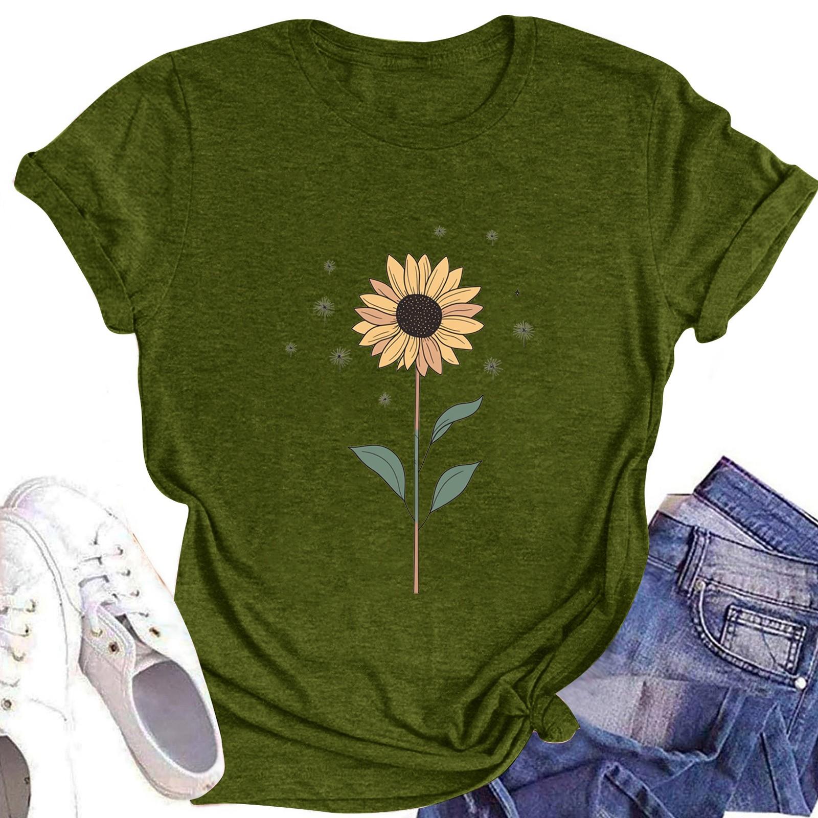 

Женская футболка с круглым вырезом и короткими рукавами L армия зеленый