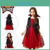 Kinderen Halloween Wicked Vampire Cosplay Kostuum Rode Tule Rok Fancy Dress Party