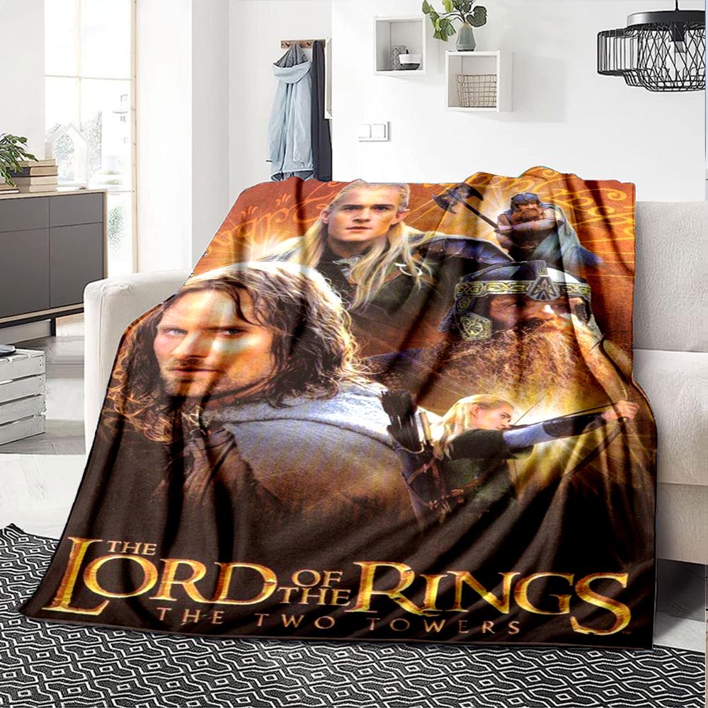 The Lord of the Rings Theme Printed Blanket - Perfect for Couch, Bed, Travel & Outdoor Use | Machine Washable, Cozy & Durable.